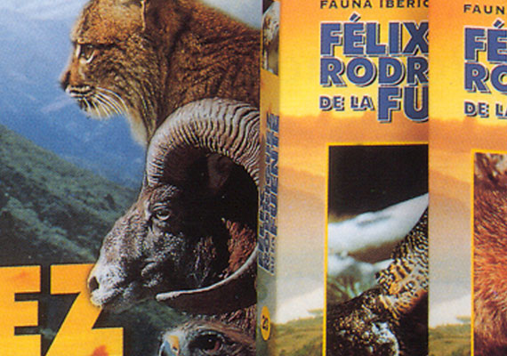 Packaging para la serie de RTVE “El hombre y la Tierra” Fauna Ibérica de Félix Rodríguez de la Fuente.