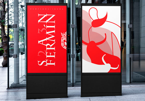 Propuesta de diseño de cartel presentada al Concurso de Cartel Oficiial para anunciar las fiestas de San Fermín.